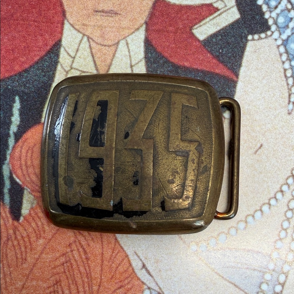 HICOCK Made in the USA Vintage Bronze Belt Buckle